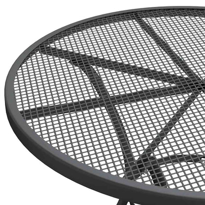 Garden Dining Set Anthracite Expanded metal mesh Medium Foldable
