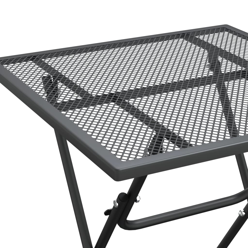 Garden Dining Set Anthracite Expanded metal mesh Small Foldable