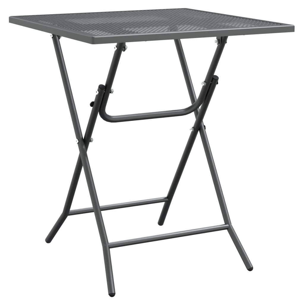 Garden Dining Set Anthracite Expanded metal mesh Foldable