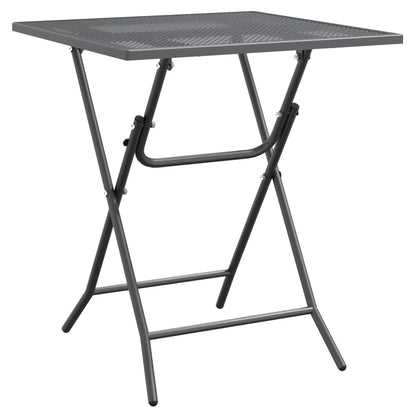 Garden Dining Set Anthracite Expanded metal mesh Foldable