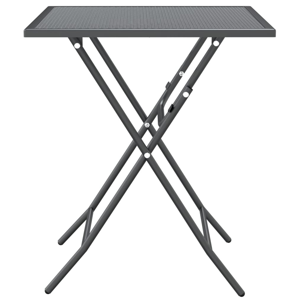 Garden Dining Set Anthracite Expanded metal mesh Foldable
