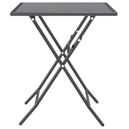 Garden Dining Set Anthracite Expanded metal mesh Foldable