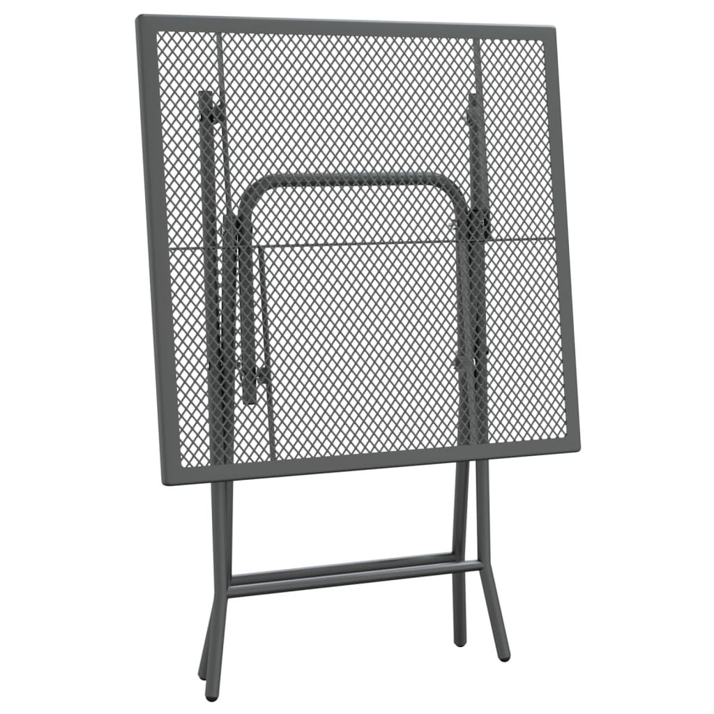 Garden Dining Set Anthracite Expanded metal mesh Foldable