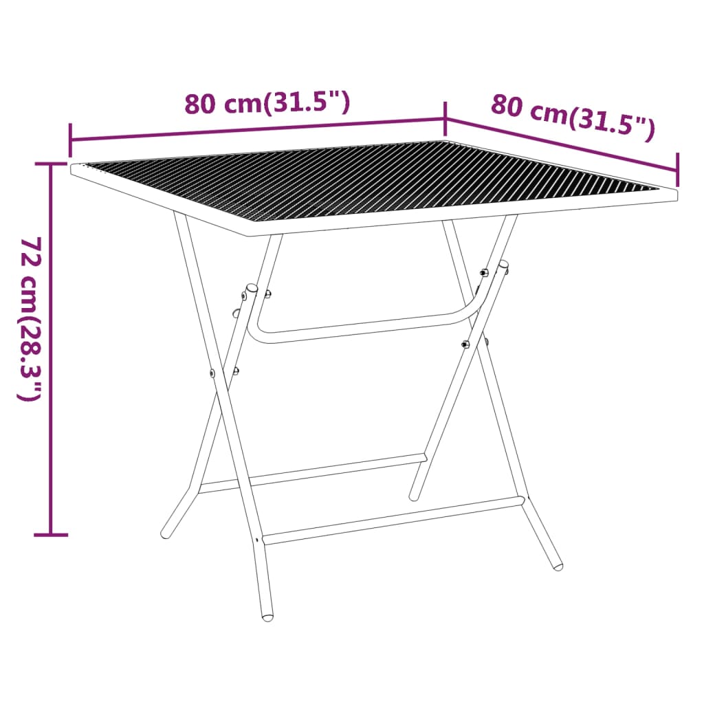 Garden Dining Set Anthracite
