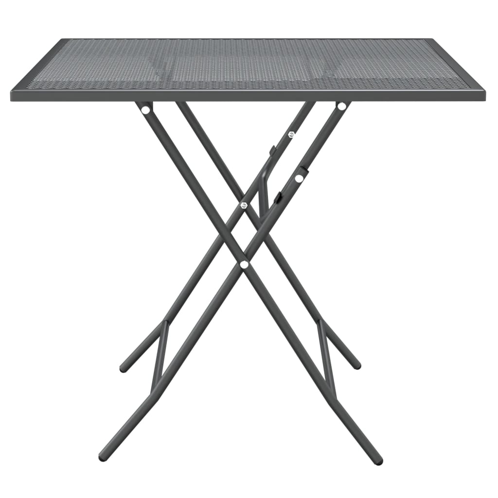 Garden Dining Set Anthracite Expanded metal mesh