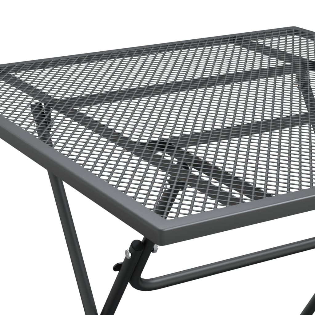 Garden Dining Set Anthracite Expanded metal mesh