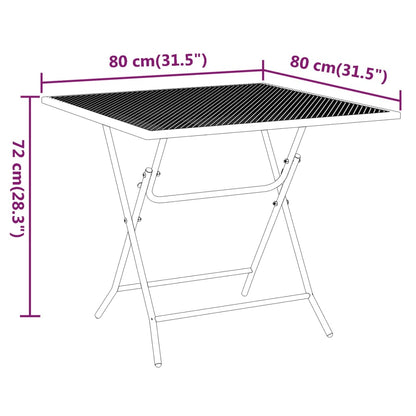 Garden Dining Set Anthracite Expanded metal mesh