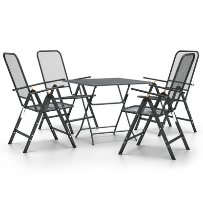 Garden Dining Set Anthracite Expanded metal mesh with e-coating