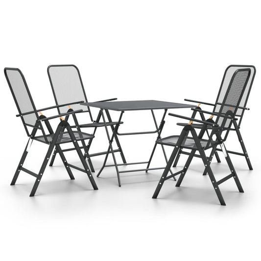 Garden Dining Set Anthracite Expanded metal mesh with e-coating