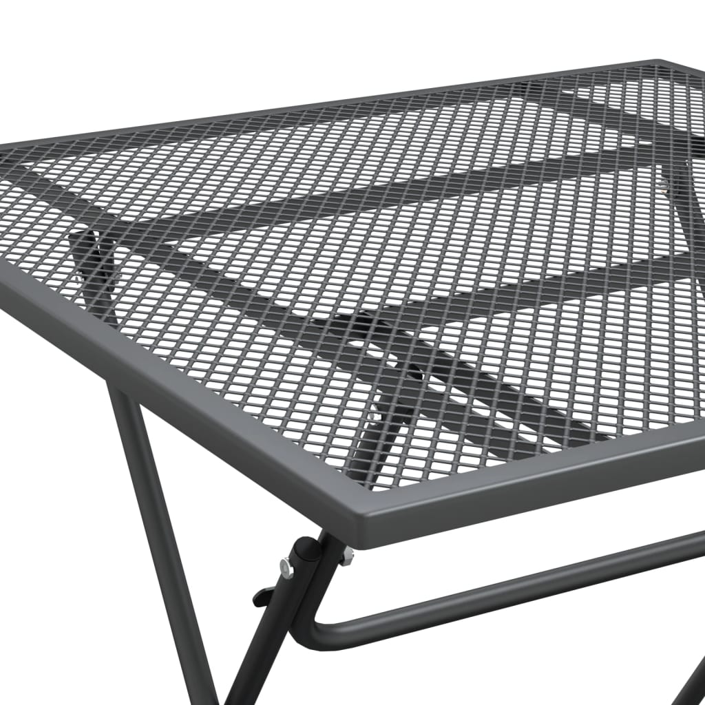 Garden Dining Set Anthracite Expanded metal mesh with e-coating