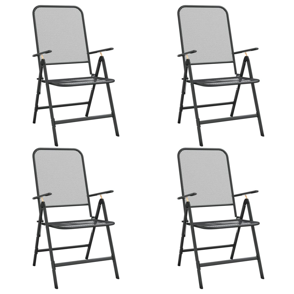 Garden Dining Set Anthracite Expanded metal mesh with e-coating