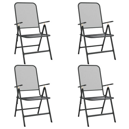 Garden Dining Set Anthracite Expanded metal mesh with e-coating