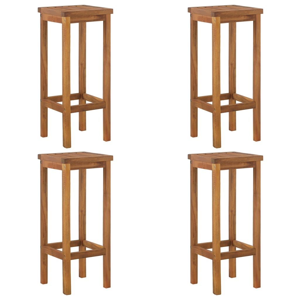 Garden Bar Set Brown Solid Acacia wood Medium Footrest