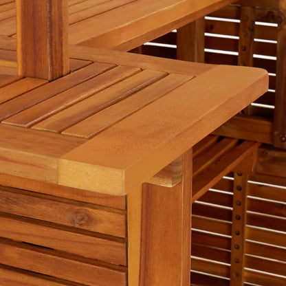 Garden Bar Set Natural Wood Solid Acacia wood Medium Durable