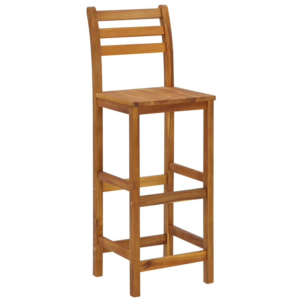 Garden Bar Set Natural Wood Solid Acacia wood Medium Durable