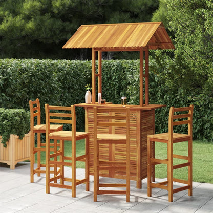 Garden Bar Set Natural Wood Solid Acacia wood Medium Durable