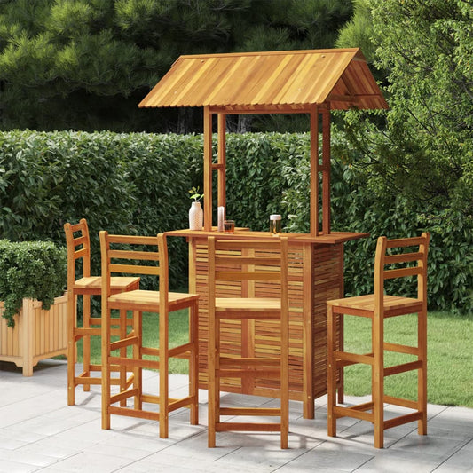 Garden Bar Set Natural Wood Solid Acacia wood Medium Durable
