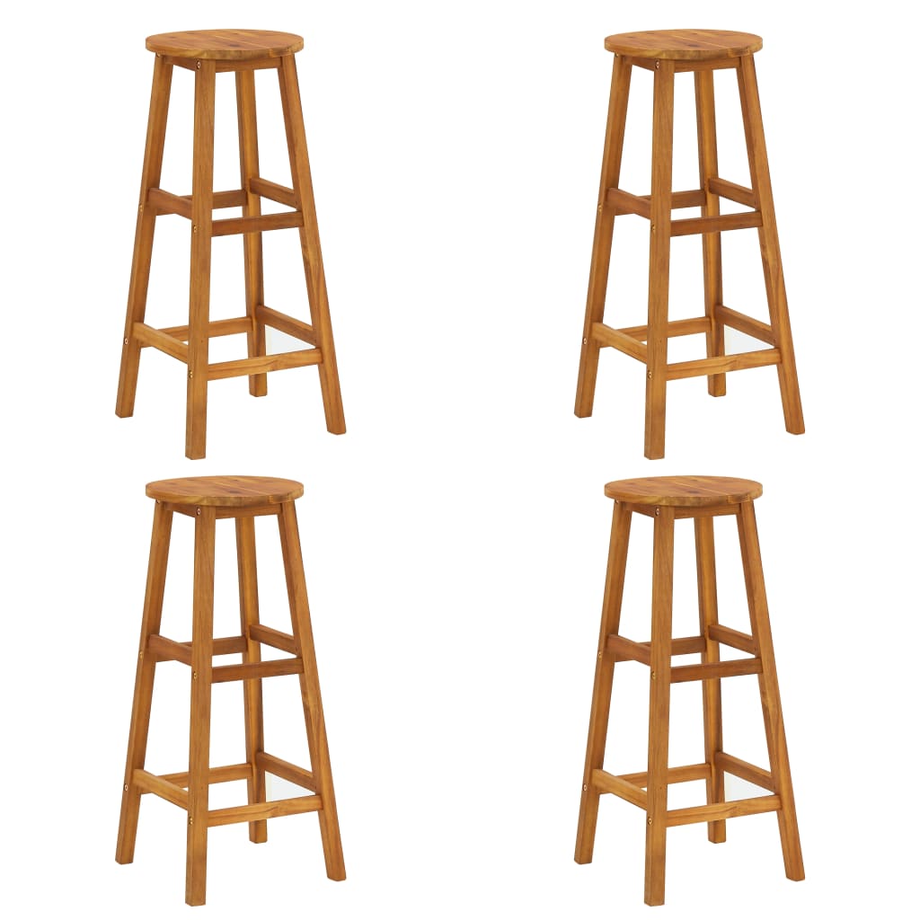 Garden Bar Set Natural Wood Solid Acacia Wood Large Durable