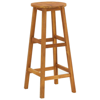 Garden Bar Set Natural Wood Solid Acacia Wood Large Durable