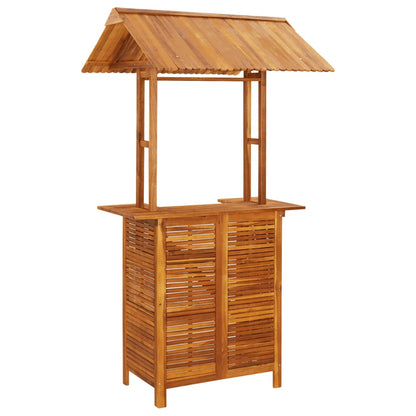 Garden Bar Set Natural wood Solid Acacia wood Large Footrest