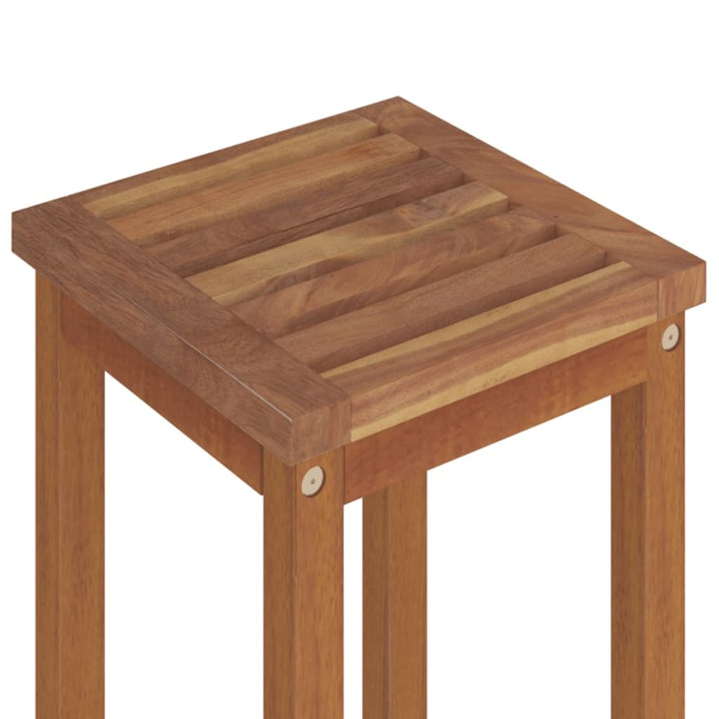Garden Bar Set Natural wood Solid Acacia wood Large Footrest