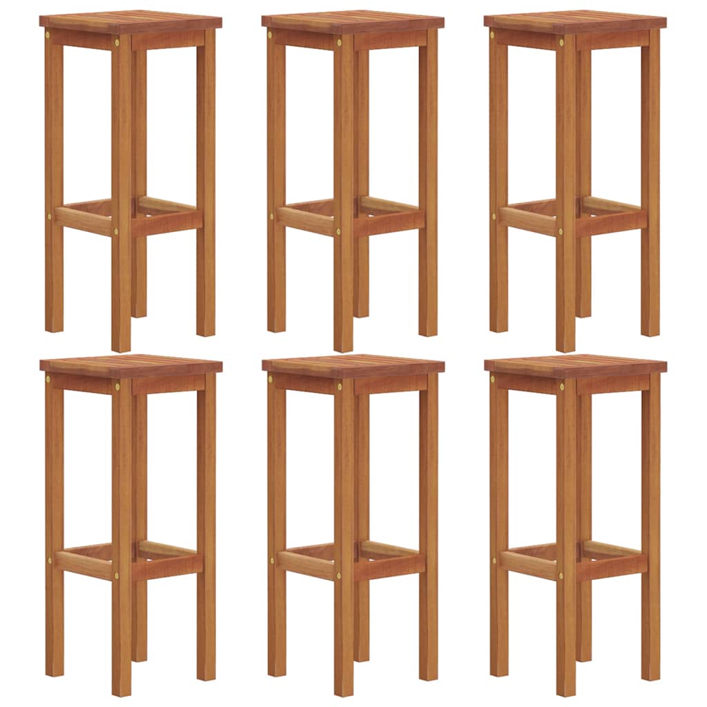 Garden Bar Set Wooden Brown Solid Acacia wood Standard Footrest