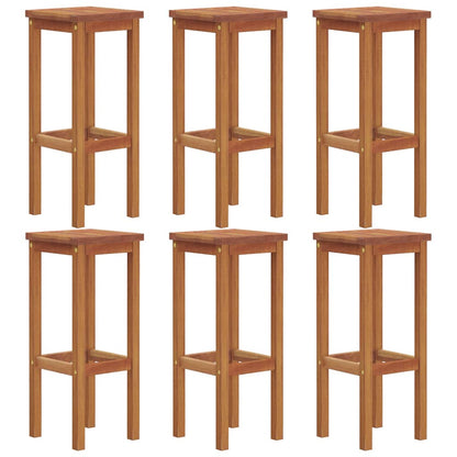 Garden Bar Set Wooden Brown Solid Acacia wood Standard Footrest
