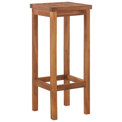 Garden Bar Set Wooden Brown Solid Acacia wood Standard Footrest