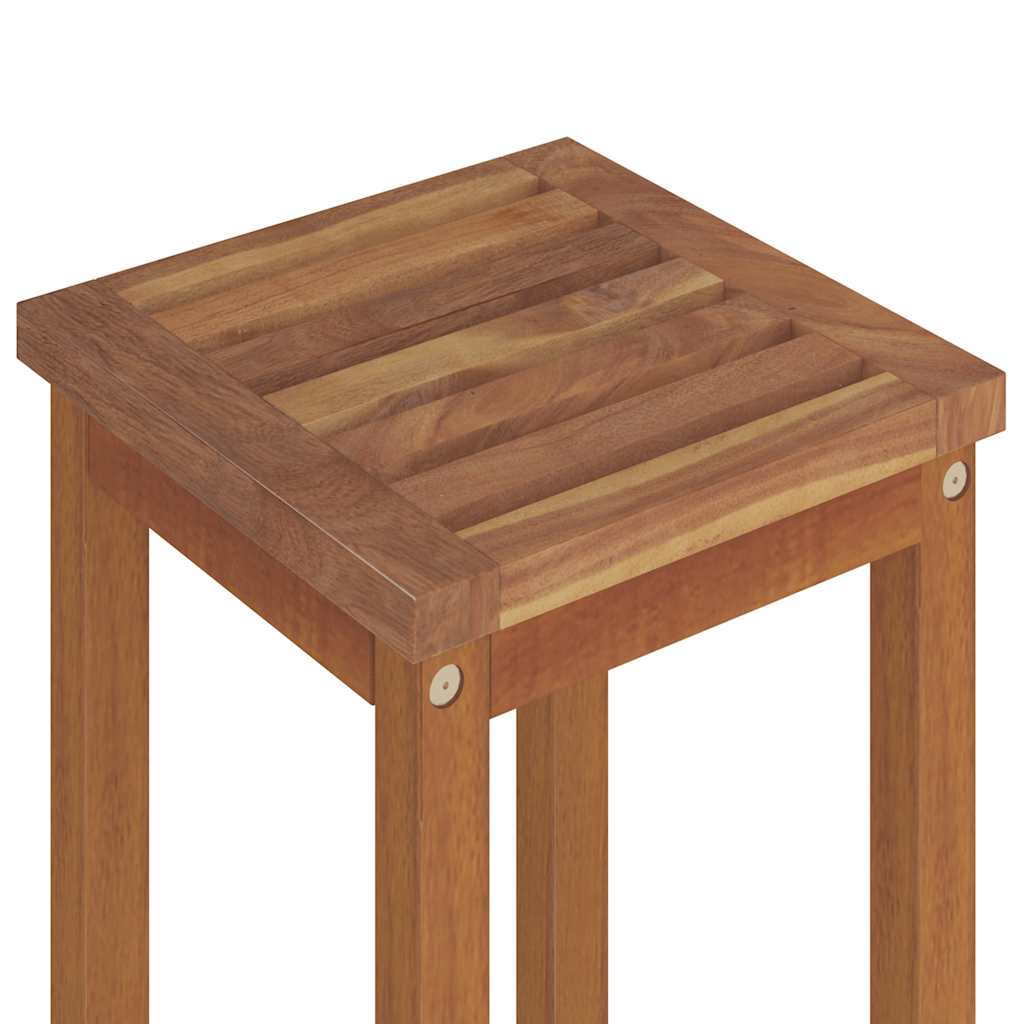 Garden Bar Set Wooden Brown Solid Acacia wood Standard Footrest