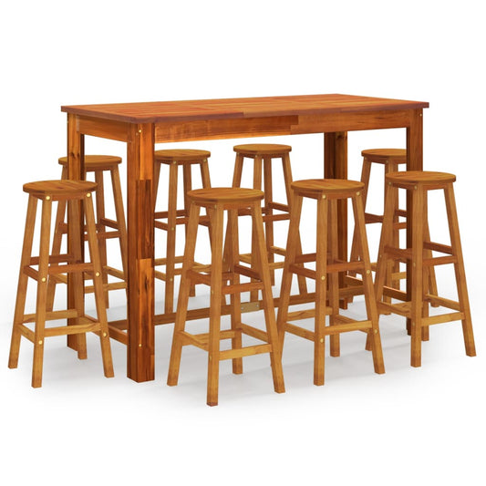 Garden Bar Set Wooden Solid Acacia wood Large Durable