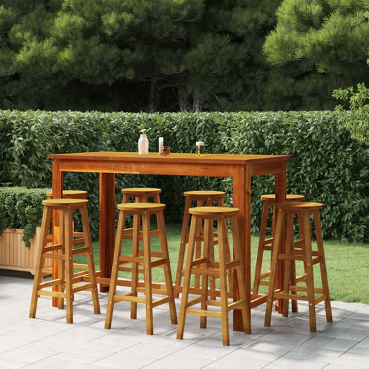Garden Bar Set Wooden Solid Acacia wood Large Durable