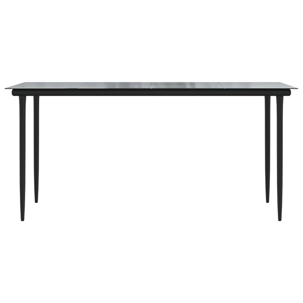 Dining Table Black Powder-coated steel Large Durable