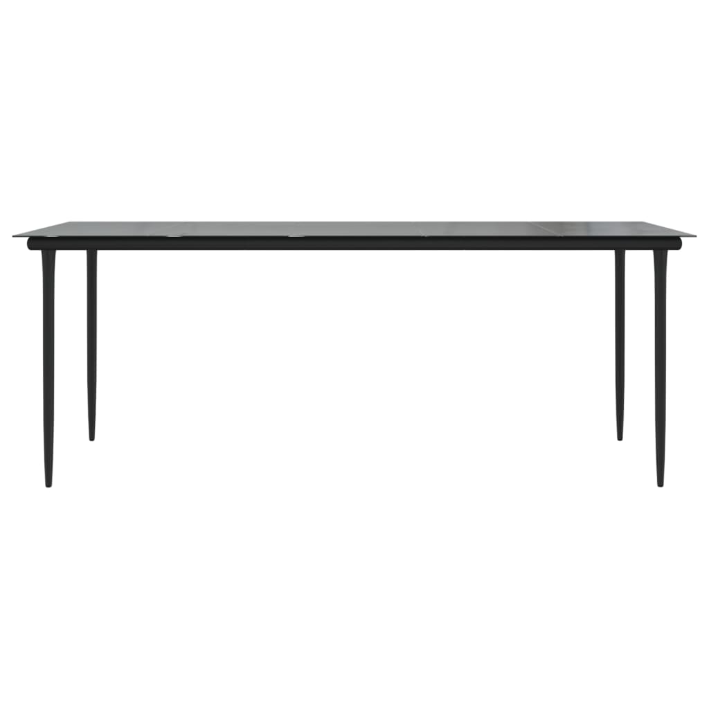 Dining Table Black Powder-coated steel Large Durable