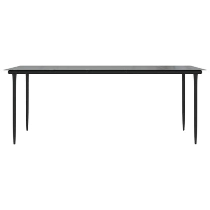 Dining Table Black Powder-coated steel Large Durable