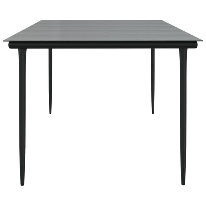 Dining Table Black Powder-coated steel Large Durable