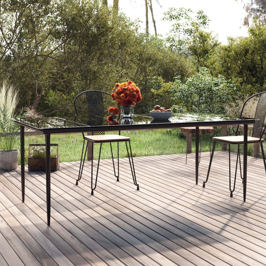 Dining Table Black Powder-coated steel Large Durable