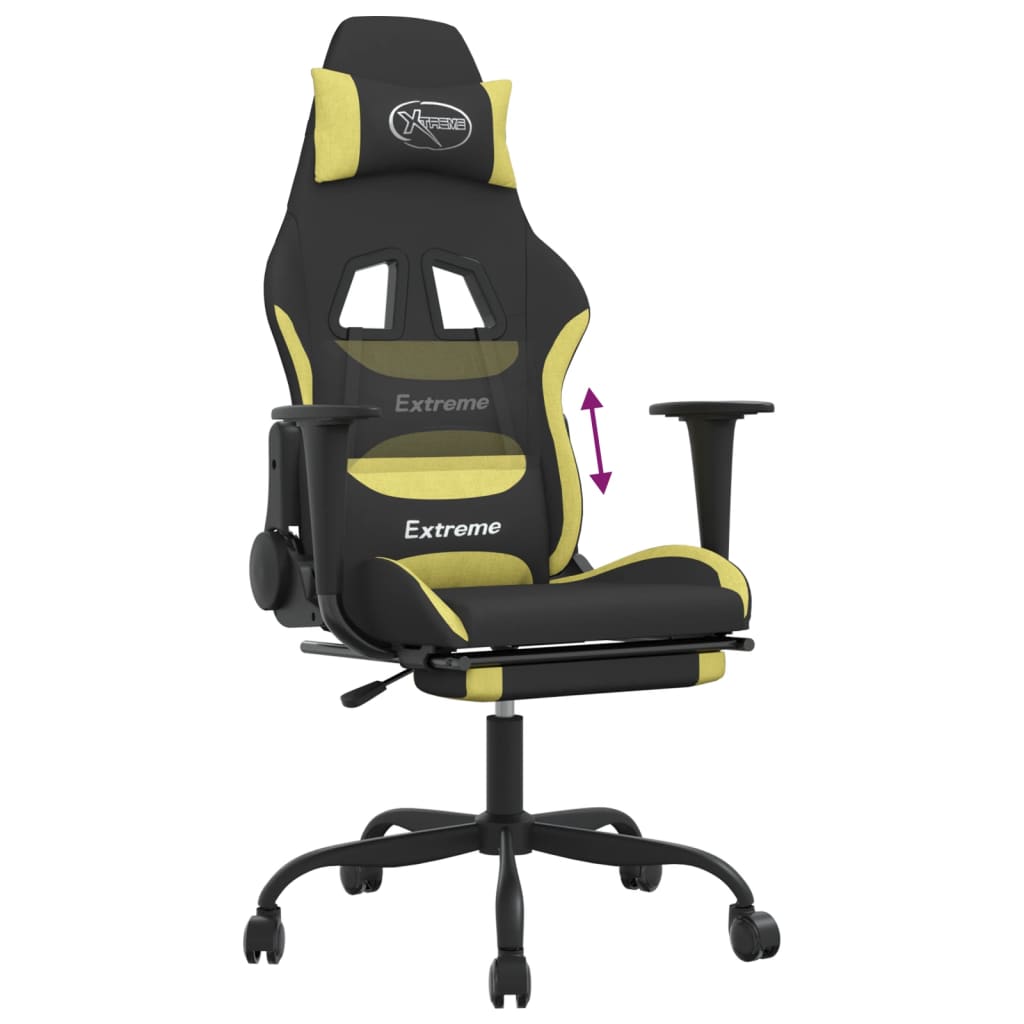 Gaming Chair Black and light green
