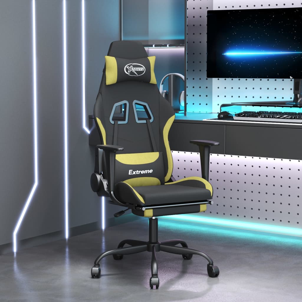 Gaming Chair Black and light green