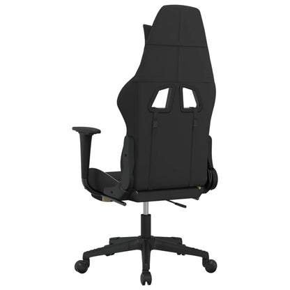 Gaming Chair Black and Cream Polyester Gaming Chair Rectangular