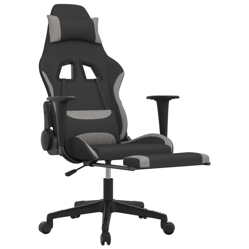 Gaming Chair Black and Light Gray