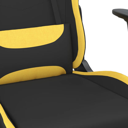 Gaming Chair Black and Yellow Polyester Standard Gaming Chair