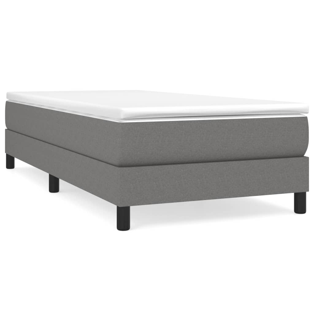 Bed Frame Dark grey Fabric (100% polyester), plywood, engineered wood