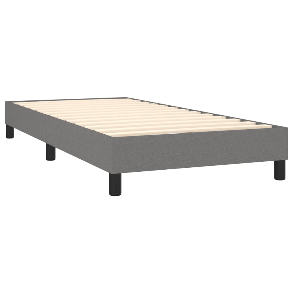Bed Frame Dark grey Fabric (100% polyester), plywood, engineered wood