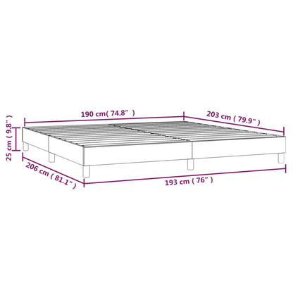 Box Spring Bed Frame Light Gray King Fabric (US Only)