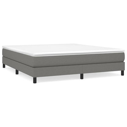Bed Frame Dark Grey Fabric (100% polyester), plywood, engineered wood