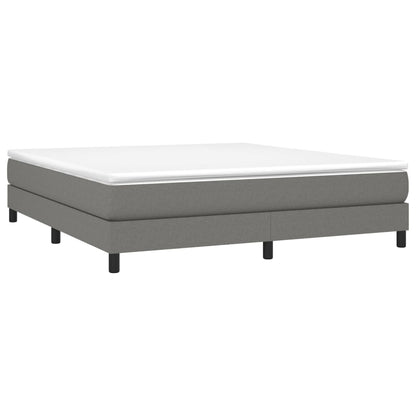 Bed Frame Dark Grey Fabric (100% polyester), plywood, engineered wood