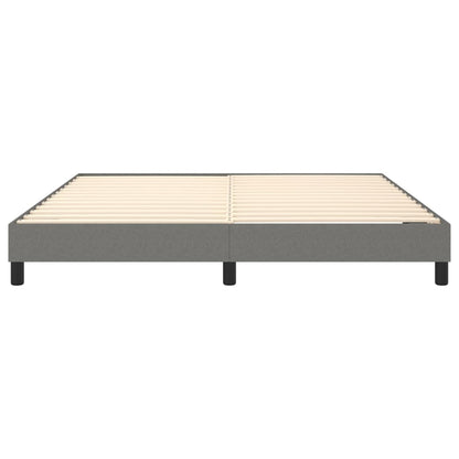 Bed Frame Dark Grey Fabric (100% polyester), plywood, engineered wood