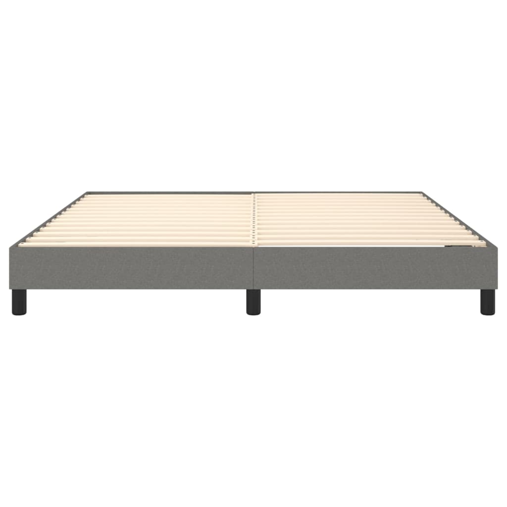 Bed Frame Dark Grey Fabric (100% polyester), plywood, engineered wood