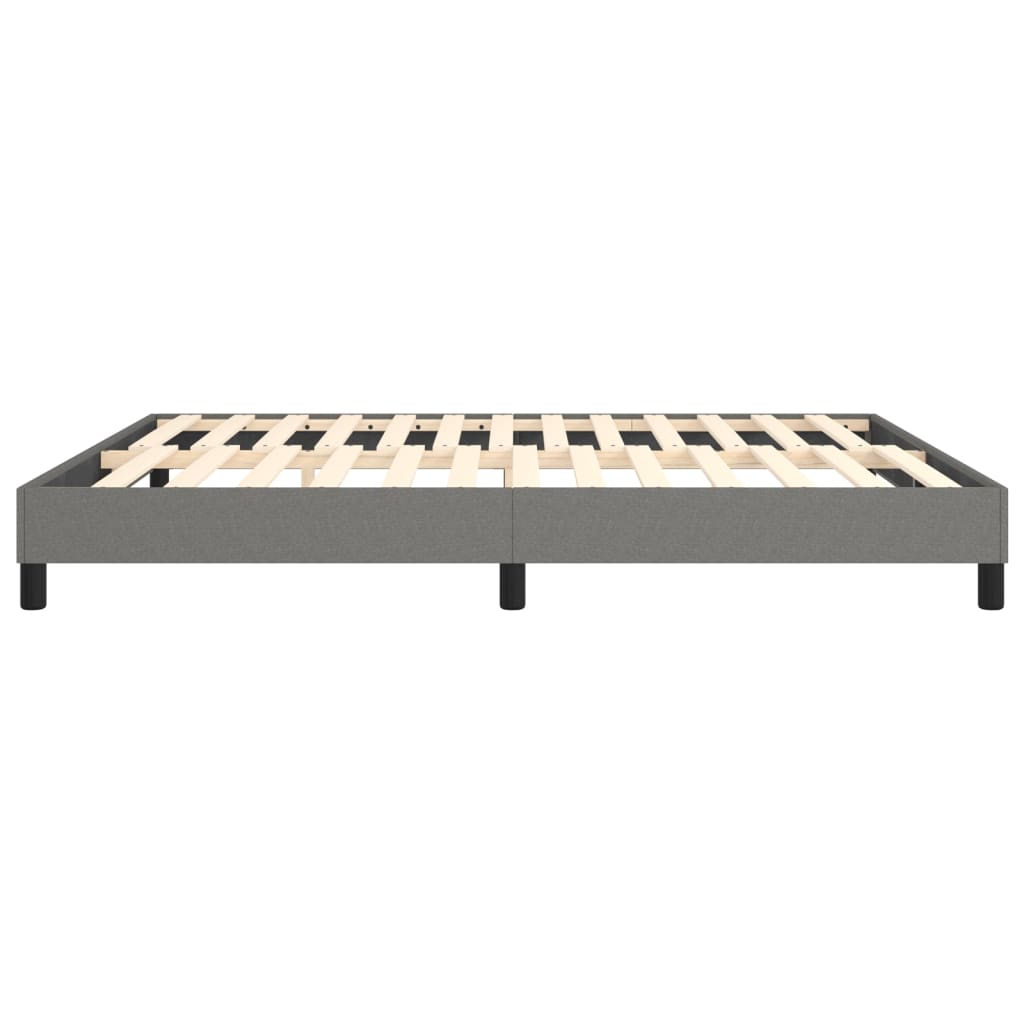 Bed Frame Dark Grey Fabric (100% polyester), plywood, engineered wood