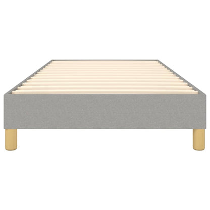Bed Frame Light Gray Polyester, Plywood, Engineered Wood Twin XL